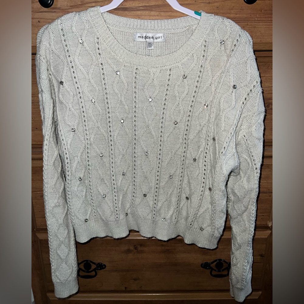 Madden Girl Gray Knit Sweater